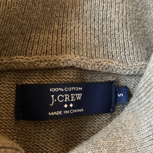 J.Crew Cowl Neck with Toggle Sweater Tan Small 100% Cotton - Picture 2 of 5